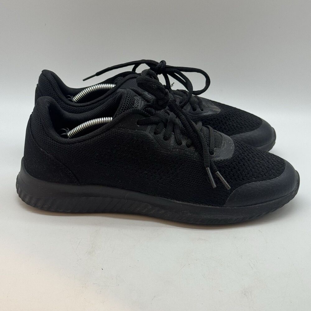 Tredsafe Callie Work Sneakers Women's 9 Black Mesh Lace Up Slip Resistant Shoes